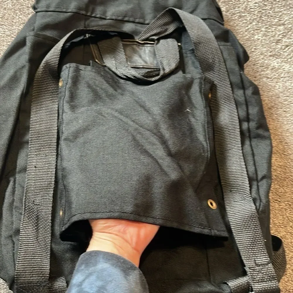 Milwaukee Road Pack Wholesale Slow Road Canvas Backpack with Cover,Duffle Black